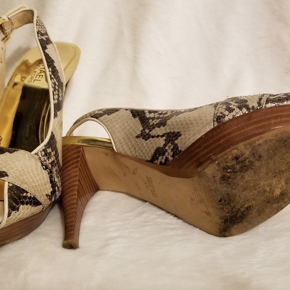 Michael Kors Niki Genuine Snakeskin Platforms - Picture 3 of 4